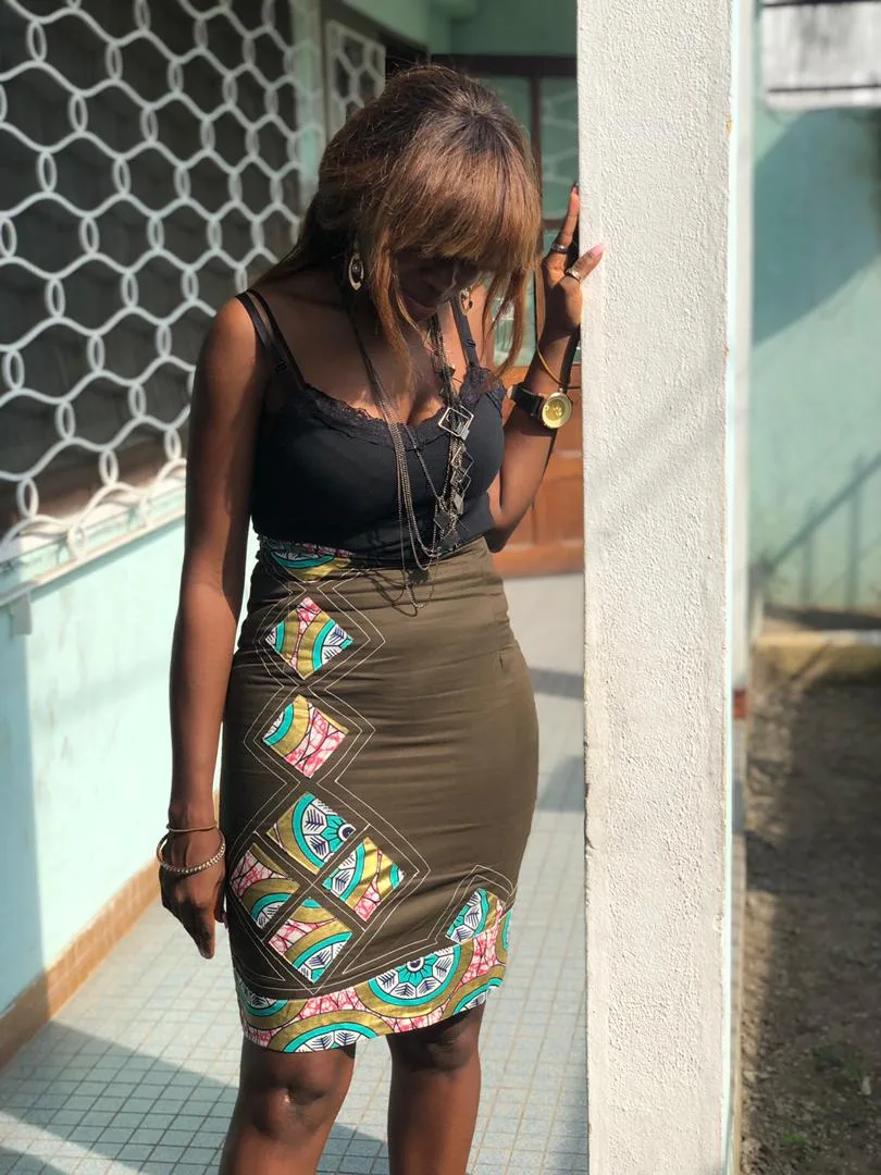 Jupes wax sur mesure – modèle 2 | PriStyle Douala
