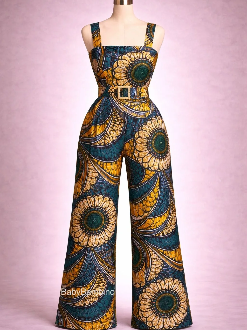 Combinaison Wax Pantalon Large wax sur mesure – modèle 2 | PriStyle Douala