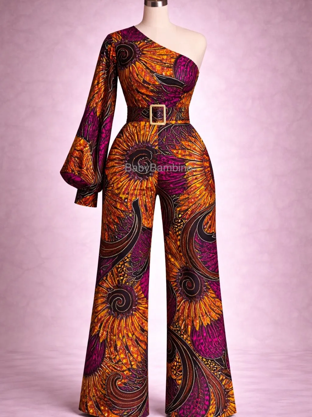 Combinaison Wax Pantalon Large wax sur mesure – modèle 8 | PriStyle Douala