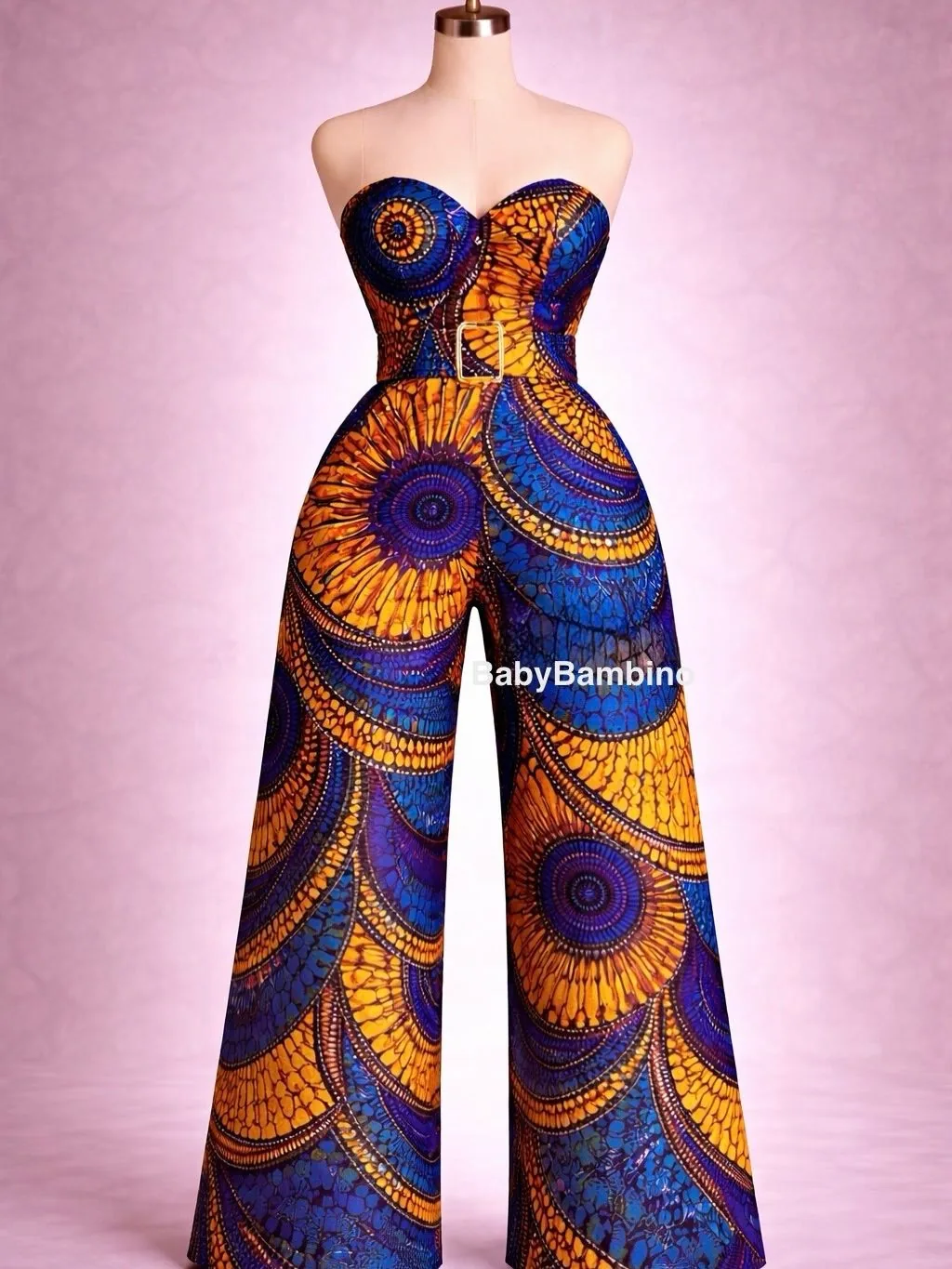 Combinaison Wax Pantalon Large wax sur mesure – modèle 3 | PriStyle Douala
