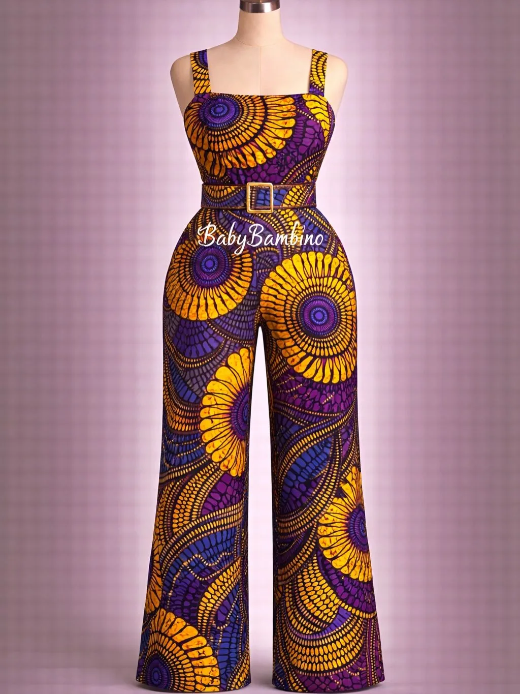 Combinaison Wax Pantalon Large wax sur mesure – modèle 9 | PriStyle Douala