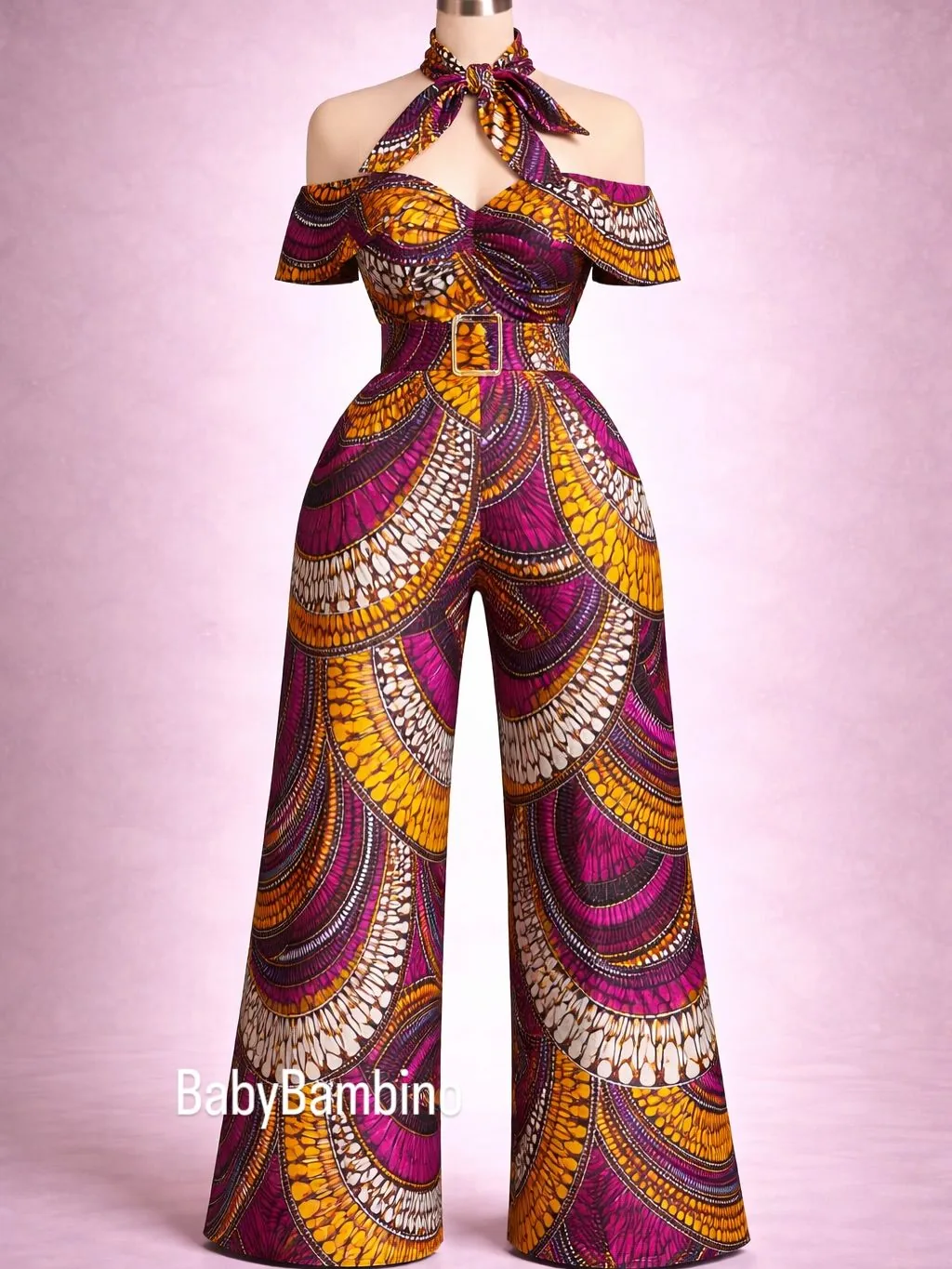 Combinaison Wax Pantalon Large wax sur mesure – modèle 12 | PriStyle Douala