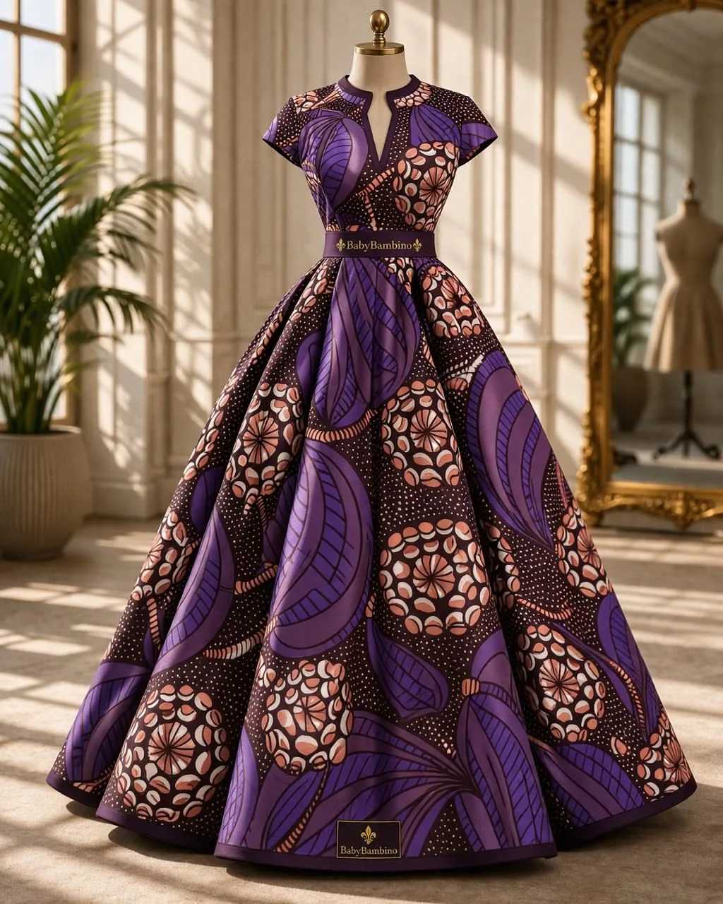 Robes Longues Wax Princesse wax sur mesure – modèle 10 | PriStyle Douala