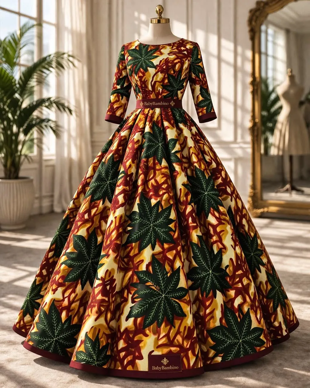 Robes Longues Wax Princesse wax sur mesure – modèle 9 | PriStyle Douala