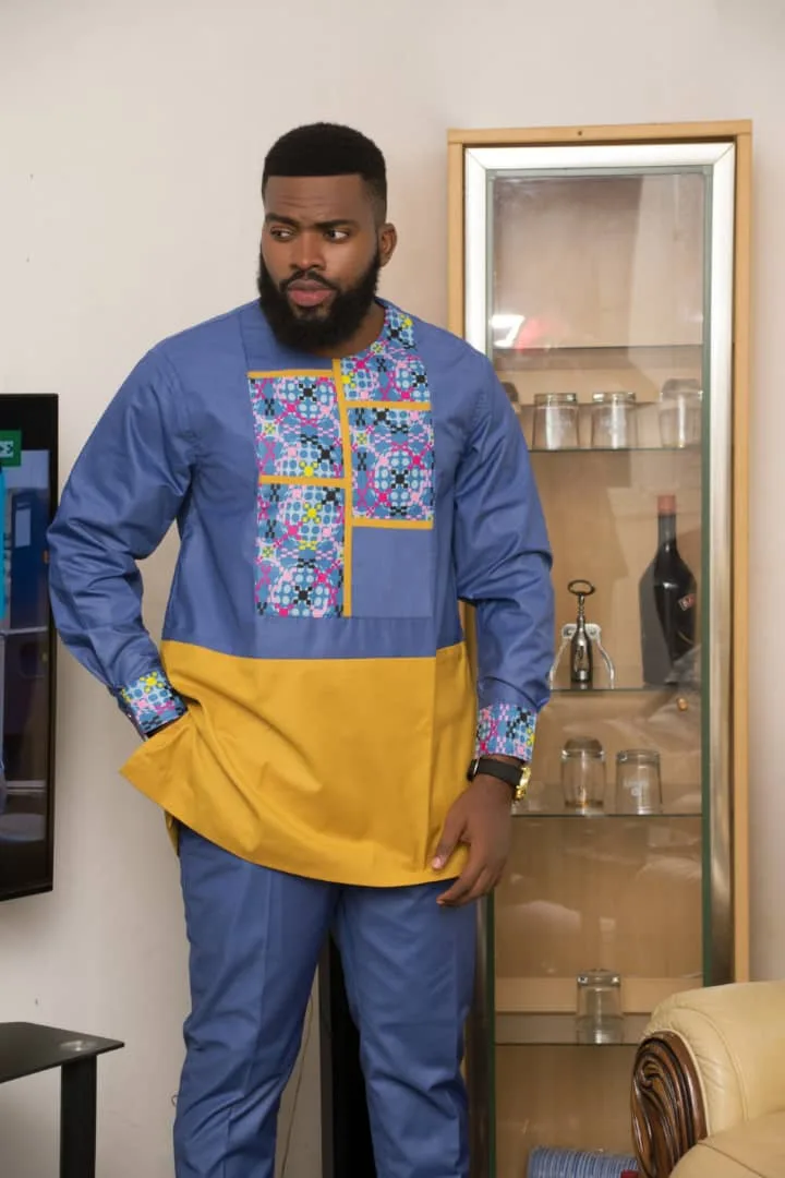 Ensemble Homme wax sur mesure – modèle 4 | PriStyle Douala